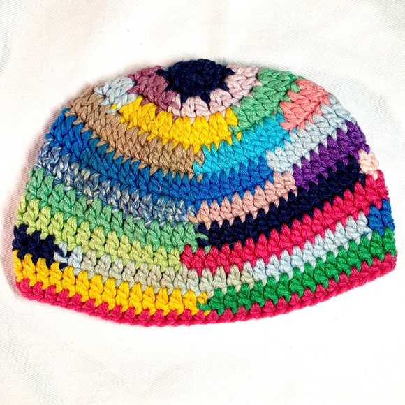 Organic Cotton Kaleidoscope Crochet Baby Hat - Picture 5 of 6